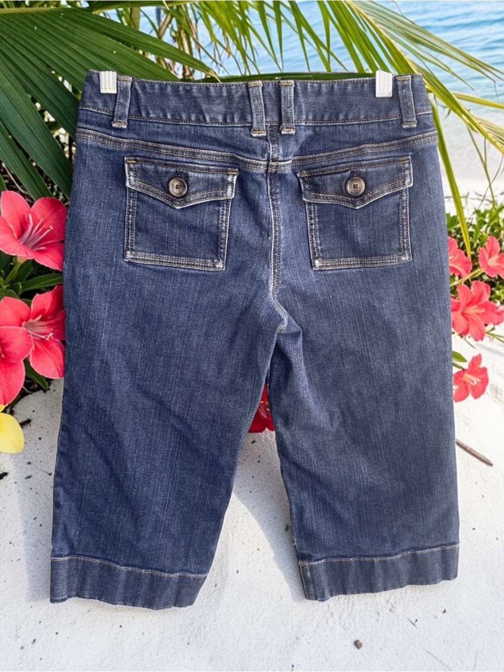 Ann Taylor Indigo Cropped Denim Capri Jeans